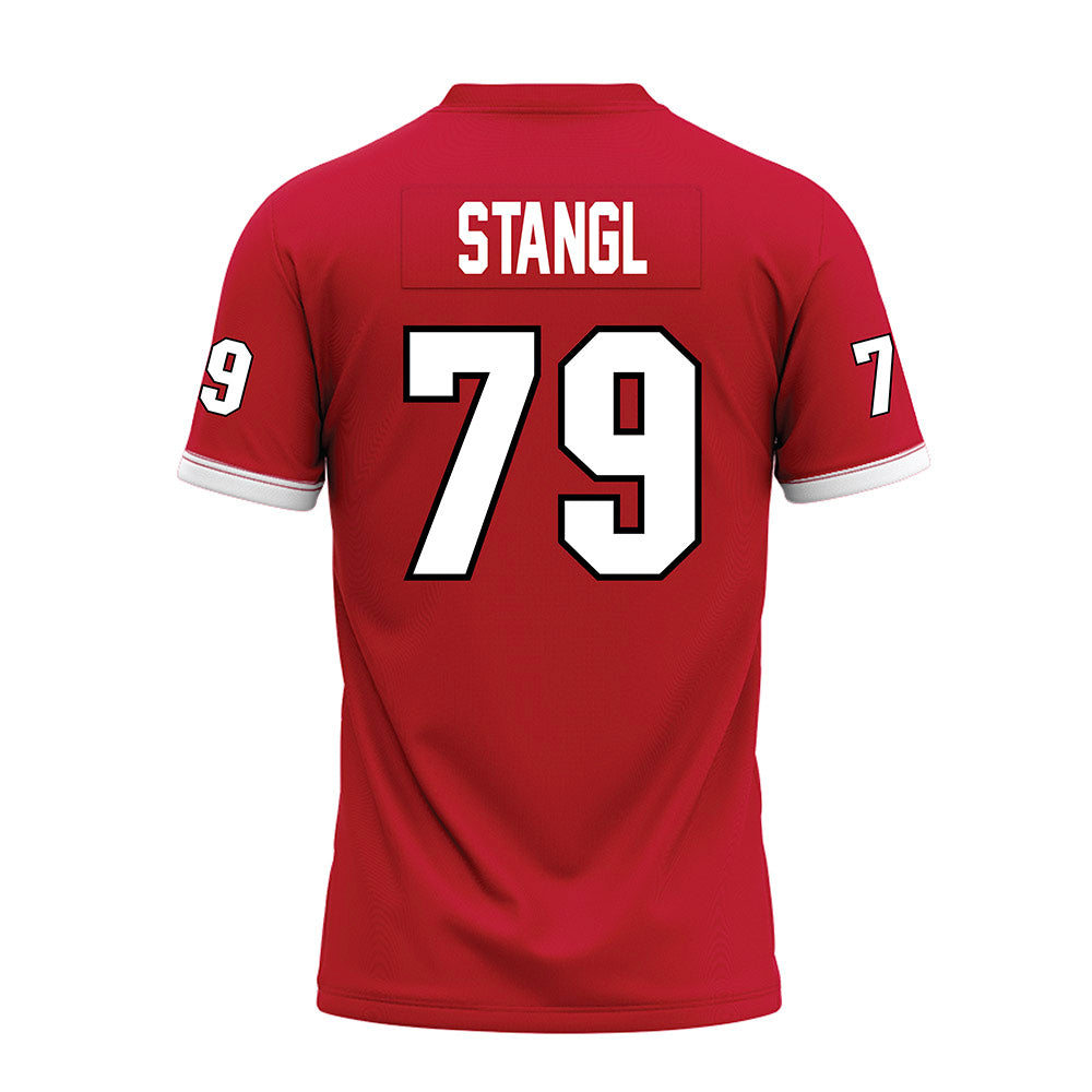 Miami of Ohio - NCAA Football : Jonathan Stangl - Red Premium Football Jersey-1