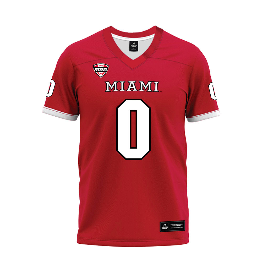 Miami of Ohio - NCAA Football : Keith Reynolds - Red Premium Football Jersey-0