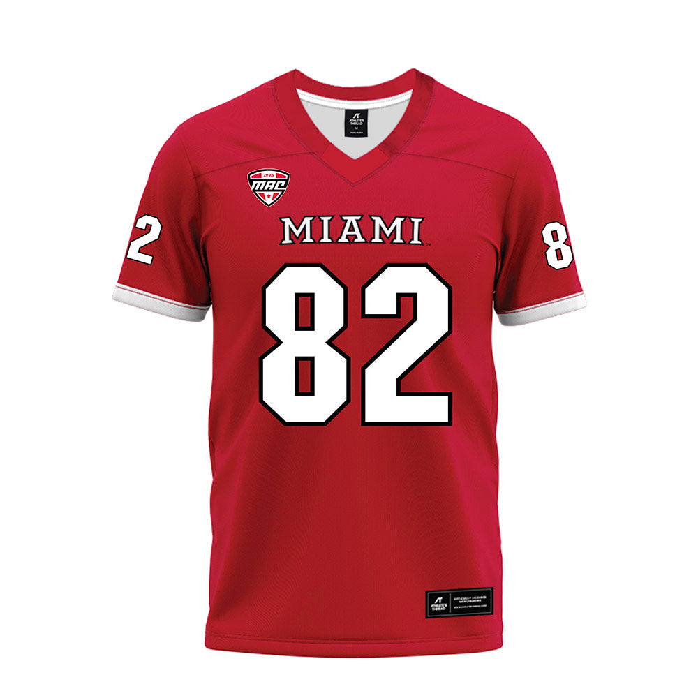 Miami of Ohio - NCAA Football : Paolo Papalia - Red Premium Football Jersey-0