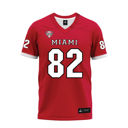 Miami of Ohio - NCAA Football : Paolo Papalia - Red Premium Football Jersey-0