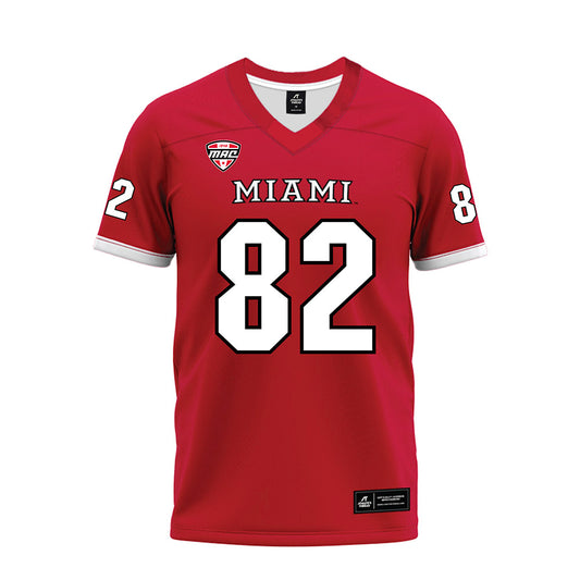 Miami of Ohio - NCAA Football : Paolo Papalia - Red Premium Football Jersey-0