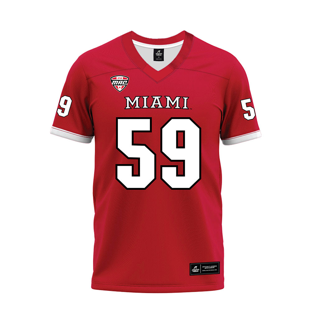 Miami of Ohio - NCAA Football : Hudson Powell - Red Premium Football Jersey-0