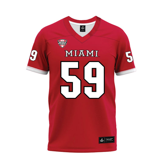 Miami of Ohio - NCAA Football : Hudson Powell - Red Premium Football Jersey-0