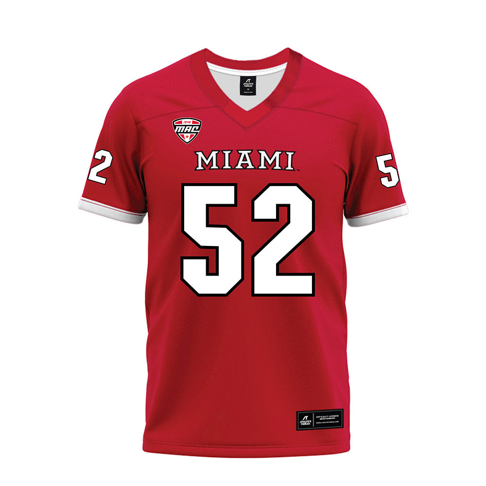 Miami of Ohio - NCAA Football : Nasir Washington - Red Premium Football Jersey-0
