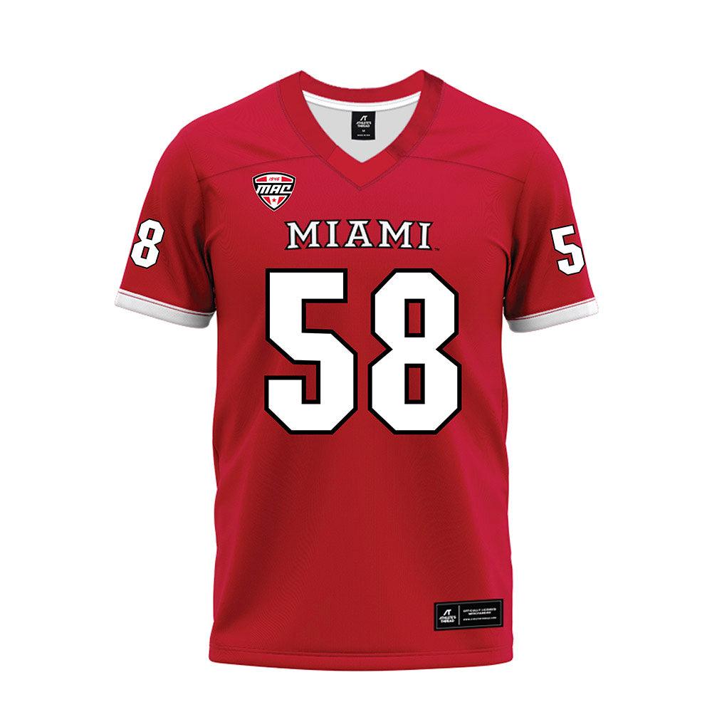 Miami of Ohio - NCAA Football : Gray Maultsby - Red Premium Football Jersey-0