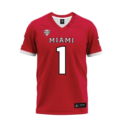 Miami of Ohio - NCAA Football : Eli Blakey - Red Premium Football Jersey-0
