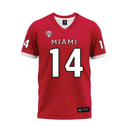 Miami of Ohio - NCAA Football : D'Shawntae Jones - Red Premium Football Jersey-0