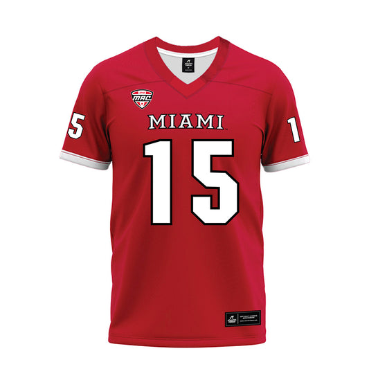 Miami of Ohio - NCAA Football : Cade McDonald - Red Premium Football Jersey