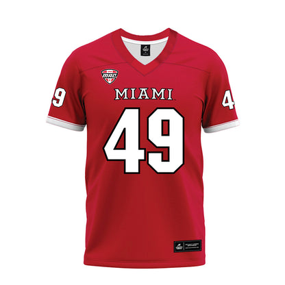 Miami of Ohio - NCAA Football : Anthony Ludington - Red Premium Football Jersey-0