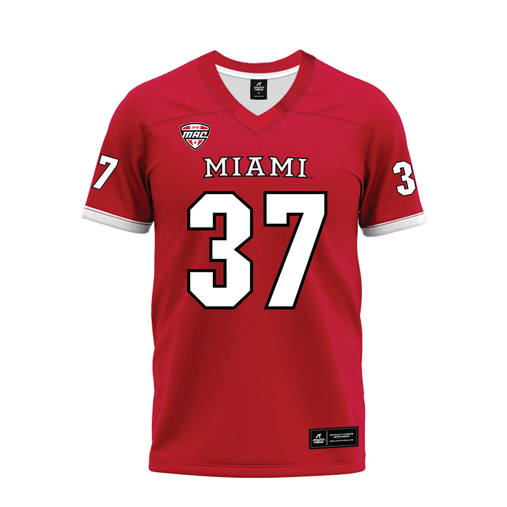 Miami of Ohio - NCAA Football : Vito McConnell - Red Premium Football Jersey-0