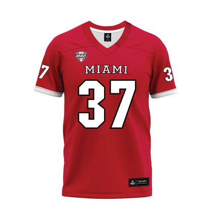 Miami of Ohio - NCAA Football : Vito McConnell - Red Premium Football Jersey-0