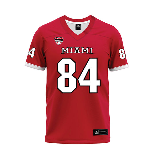 Miami of Ohio - NCAA Football : Cole Weaver - Red Premium Football Jersey-0