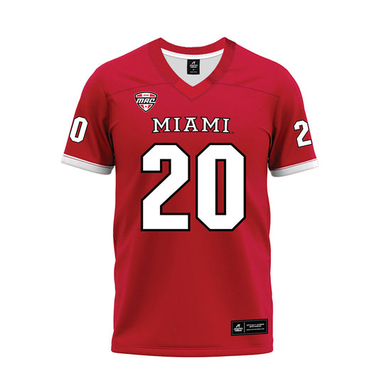 Miami of Ohio - NCAA Football : Adam Trick - Red Premium Football Jersey