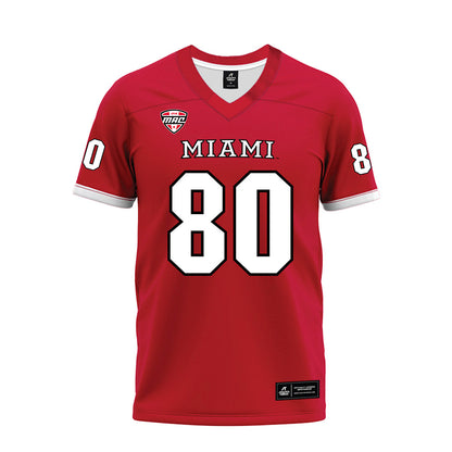 Miami of Ohio - NCAA Football : Michael Parrish - Red Premium Football Jersey-0