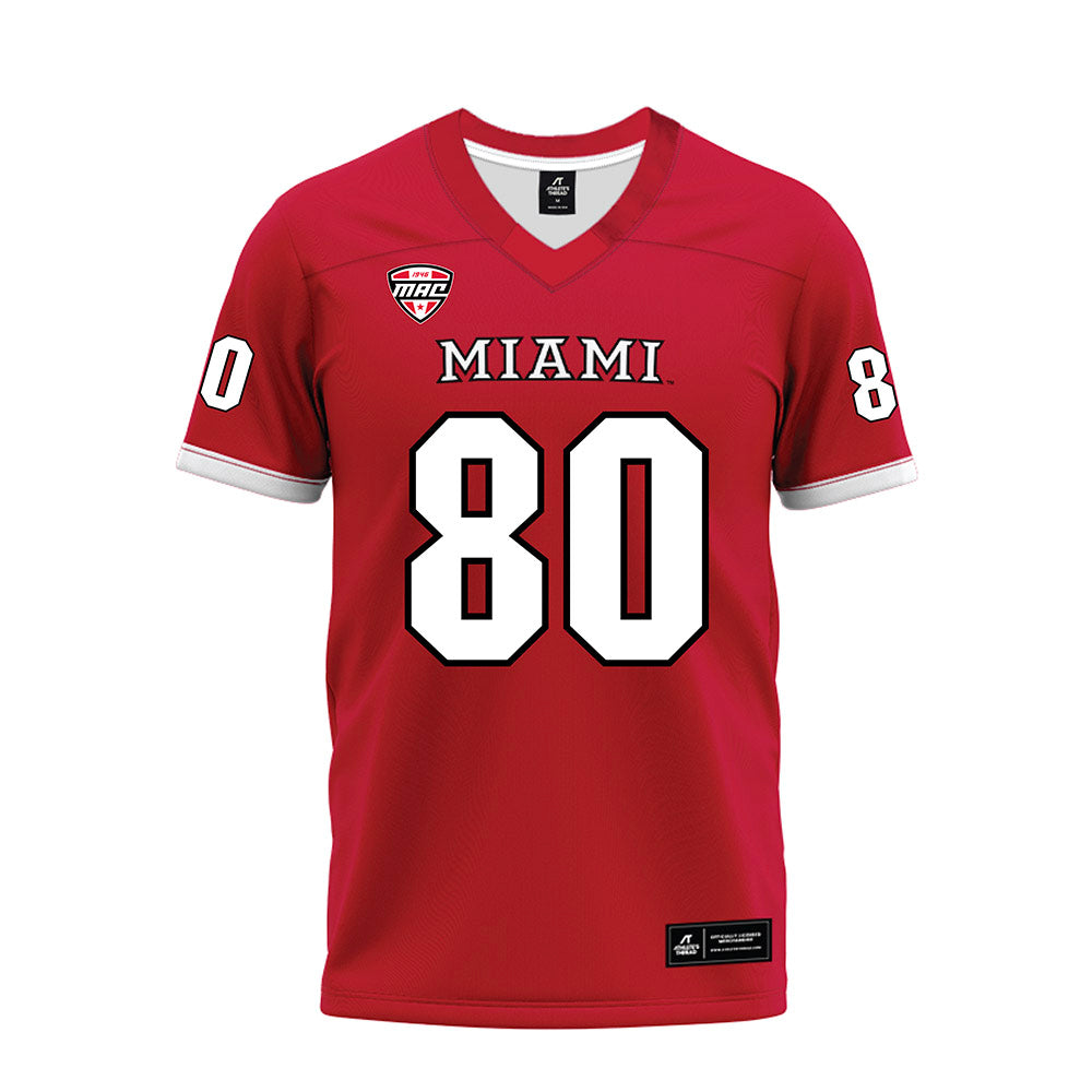 Miami of Ohio - NCAA Football : Michael Parrish - Red Premium Football Jersey-0
