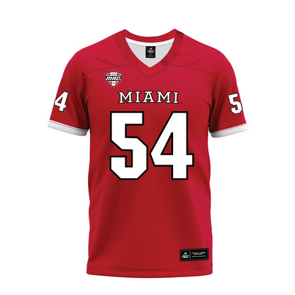 Miami of Ohio - NCAA Football : Aiden Howard - Red Premium Football Jersey-0