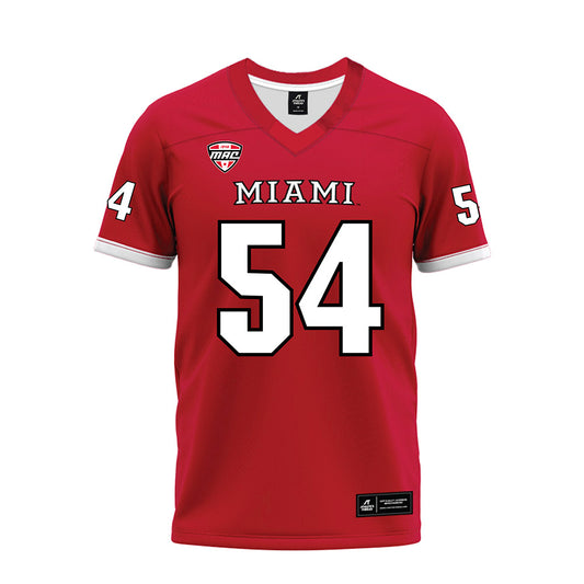 Miami of Ohio - NCAA Football : Aiden Howard - Red Premium Football Jersey-0