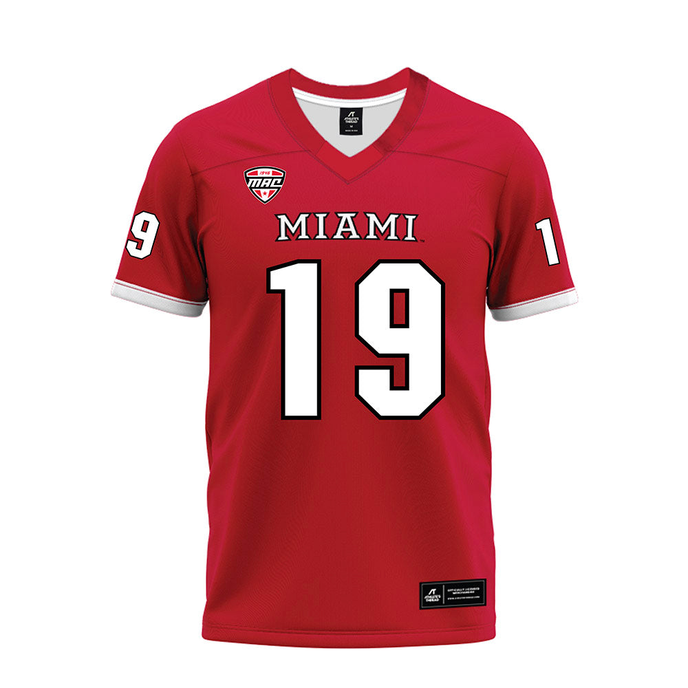 Miami of Ohio - NCAA Football : Jerome Smith - Red Premium Football Jersey-0
