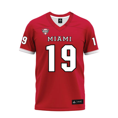 Miami of Ohio - NCAA Football : Jerome Smith - Red Premium Football Jersey-0