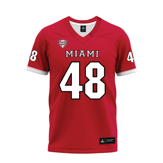 Miami of Ohio - NCAA Football : Chase Becker - Red Premium Football Jersey