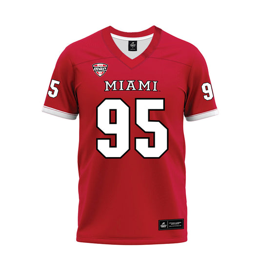 Miami of Ohio - NCAA Football : Aariz Taylor - Red Premium Football Jersey-0