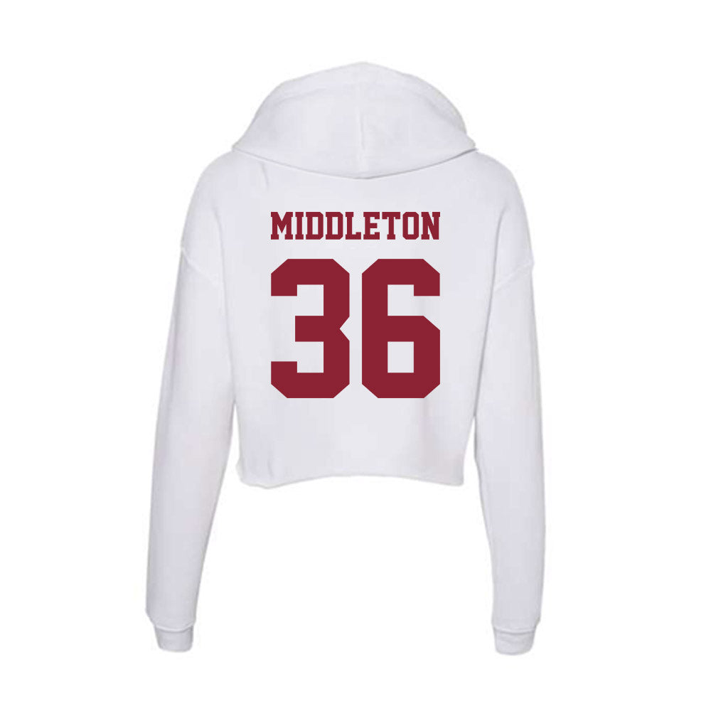  - NCAA Baseball : Andrew Middleton - Women's Crop Fleece Hoodie-1