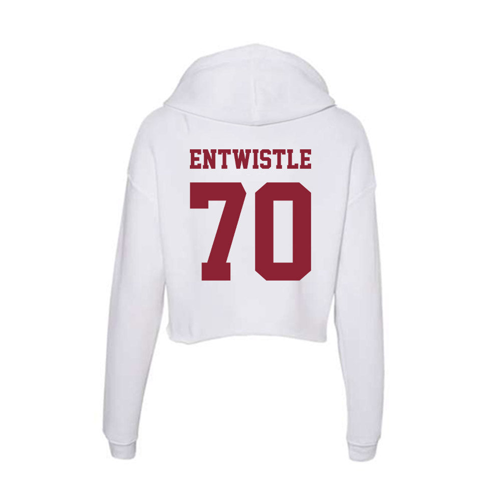 UMass - NCAA Football : Michael Entwistle - Women's Crop Fleece Hoodie-1
