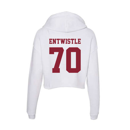 UMass - NCAA Football : Michael Entwistle - Women's Crop Fleece Hoodie-1