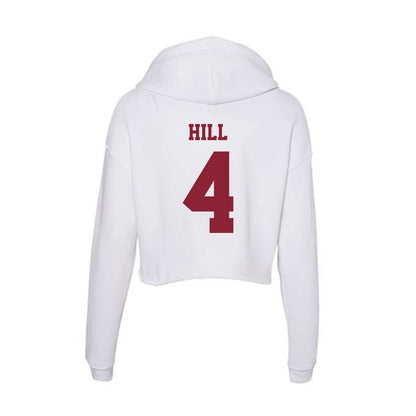  - NCAA Baseball : Sam Hill - Women's Crop Fleece Hoodie-1