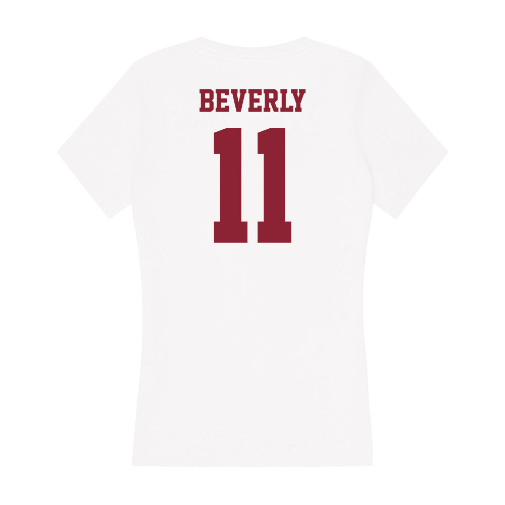 UMass - NCAA Baseball : Jack Beverly - Women's V-Neck T-Shirt-1