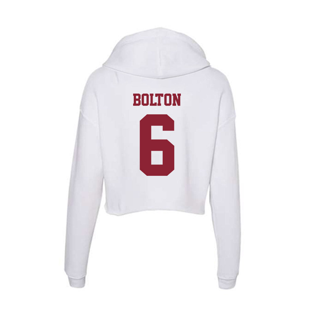  - NCAA Softball : Julianne Bolton - Women's Crop Fleece Hoodie-1