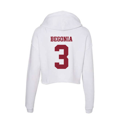 UMass - NCAA Men's Lacrosse : Gavin Begonia - Women's Crop Fleece Hoodie-1