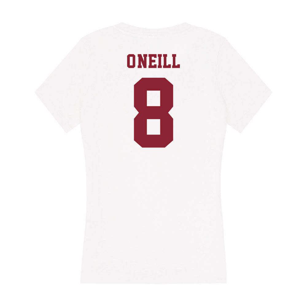 UMass - NCAA Men's Ice Hockey : Cam O'Neill - Women's V-Neck T-Shirt-1