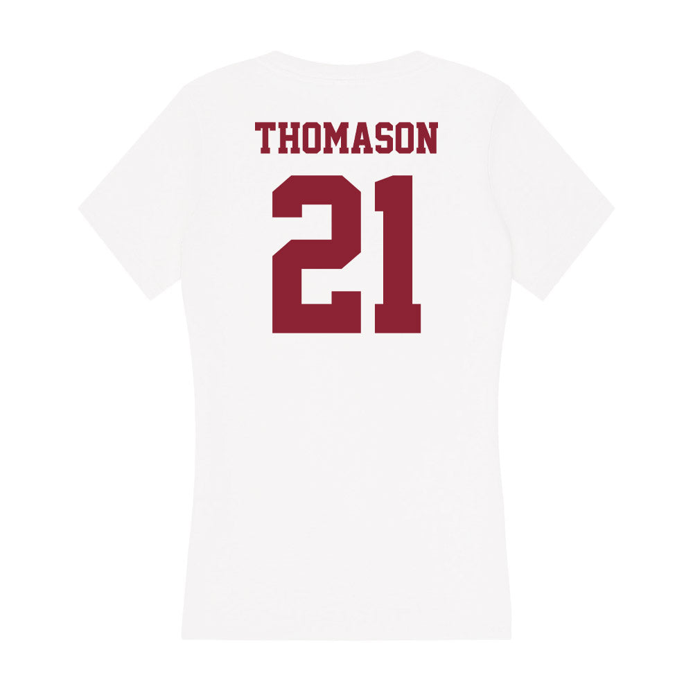 UMass - NCAA Baseball : Ben Thomason - Women's V-Neck T-Shirt-1