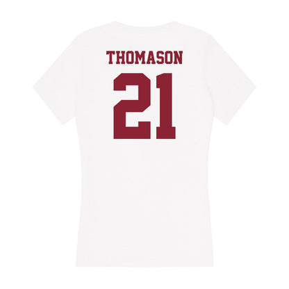 UMass - NCAA Baseball : Ben Thomason - Women's V-Neck T-Shirt-1