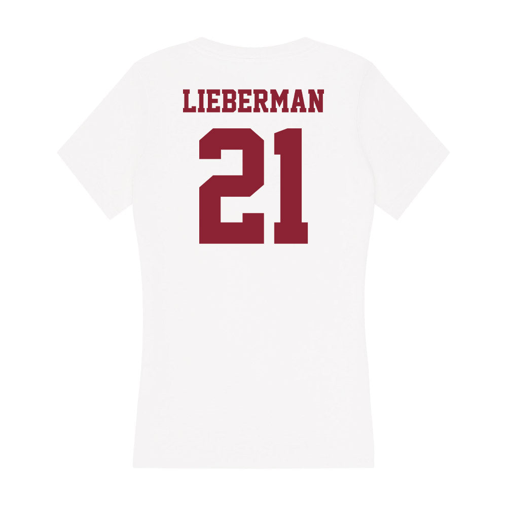 UMass - NCAA Men's Ice Hockey : Charlie Lieberman - Women's V-Neck T-Shirt-1