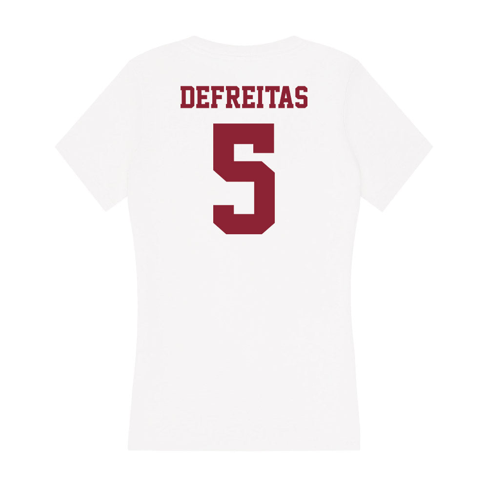 UMass - NCAA Women's Soccer : Sarah DeFreitas - Women's V-Neck T-Shirt-1