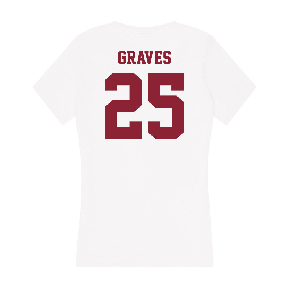 UMass - NCAA Women's Soccer : Macy Graves - Women's V-Neck T-Shirt-1