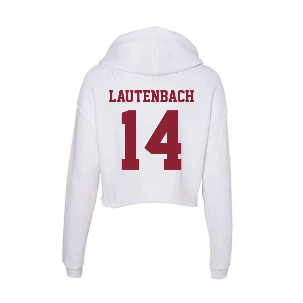  - NCAA Men's Ice Hockey : Ryan Lautenbach - Women's Crop Fleece Hoodie-1