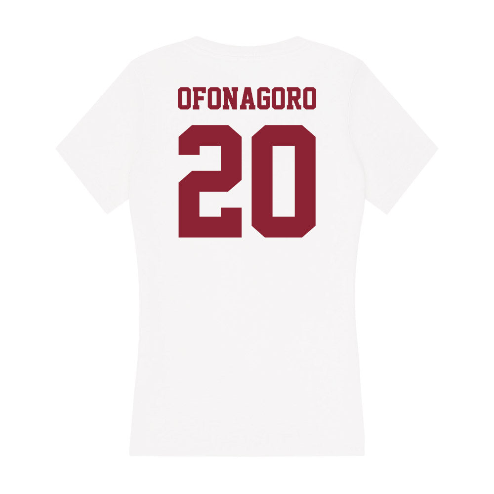 UMass - NCAA Football : Godson Ofonagoro - Women's V-Neck T-Shirt-1