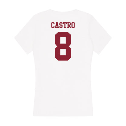 UMass - NCAA Softball : Lydia Castro - Women's V-Neck T-Shirt-1