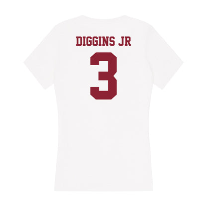 UMass - NCAA Men's Basketball : Rahsool Diggins Jr - Women's V-Neck T-Shirt-1