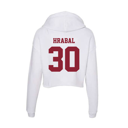  - NCAA Men's Ice Hockey : Michael Hrabal - Women's Crop Fleece Hoodie-1