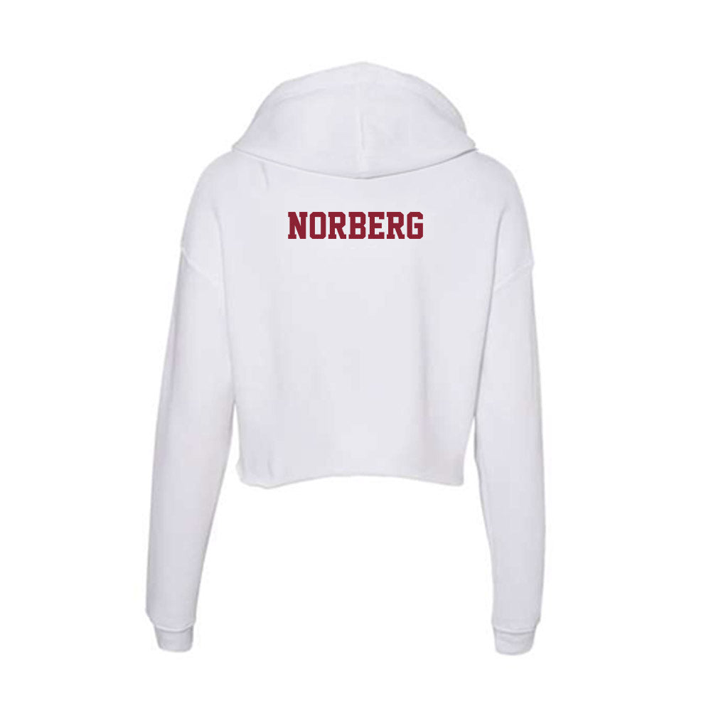  - NCAA Men's Cross Country : Michael Norberg - Women's Crop Fleece Hoodie-1