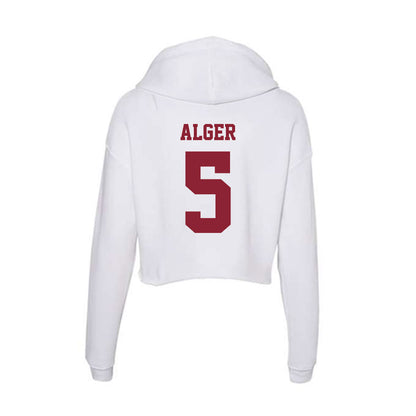  - NCAA Men's Ice Hockey : Linden Alger - Women's Crop Fleece Hoodie-1