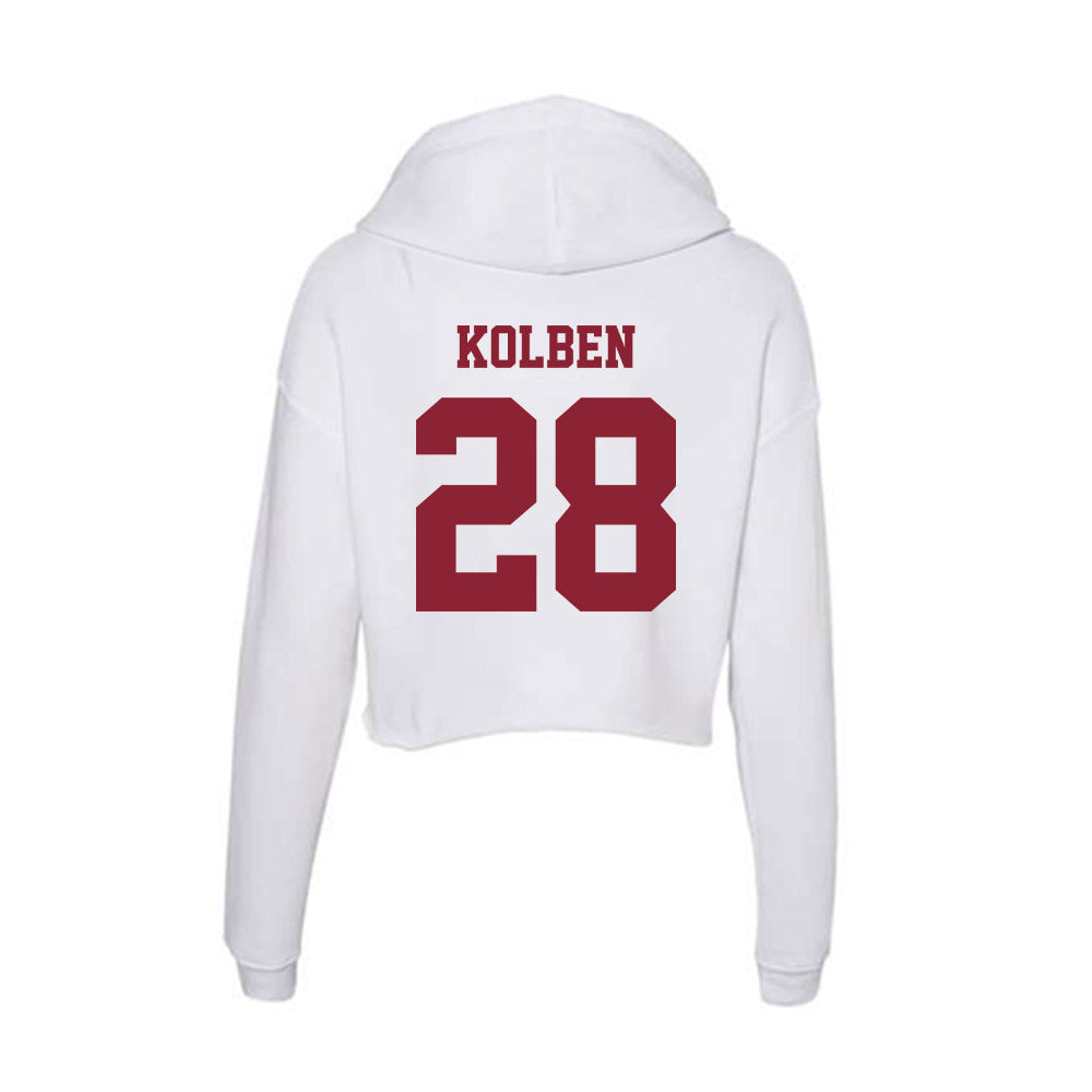  - NCAA Baseball : Ryan Kolben - Women's Crop Fleece Hoodie-1