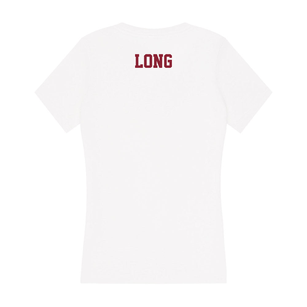 UMass - NCAA Women's Swimming & Diving : Lauren Long - Women's V-Neck T-Shirt-1