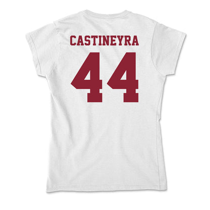 UMass - NCAA Men's Basketball : Rollie Castineyra - Soft Style Women’s T-Shirt-1