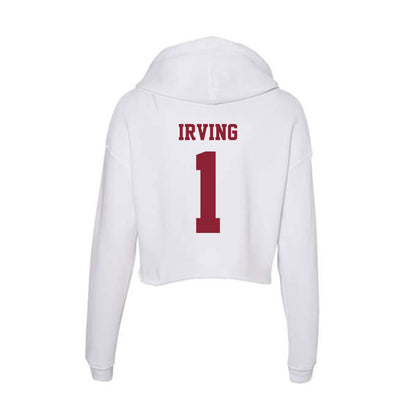  - NCAA Men's Ice Hockey : Jackson Irving - Women's Crop Fleece Hoodie-1