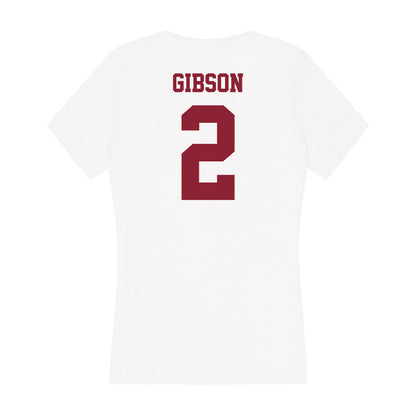 UMass - NCAA Football : Jacquon Gibson - Women's V-Neck T-Shirt-1